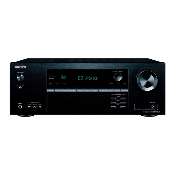 Onkyo TX-SR494DAB Guía De Configuración Inicial