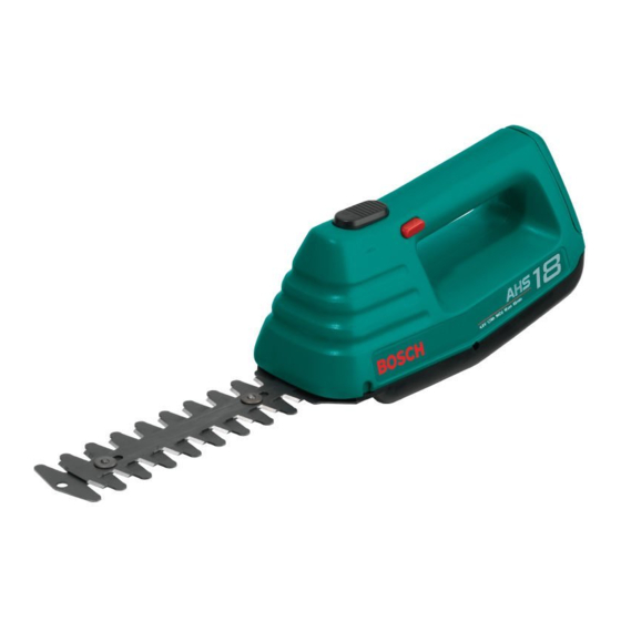 Bosch AHS 18 Accu Instrucciones De Servicio