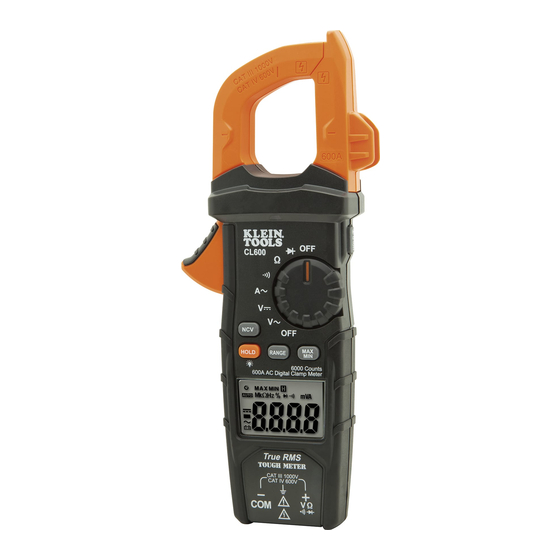 Klein Tools CL600 Manual De Instrucciones