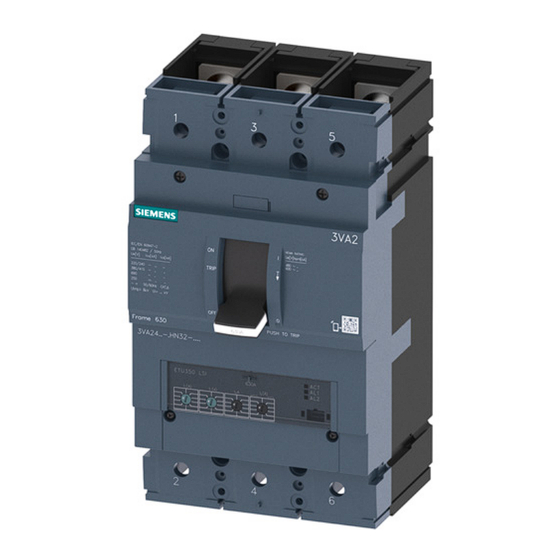 Siemens 3VA23 H.4 Serie Instructivo