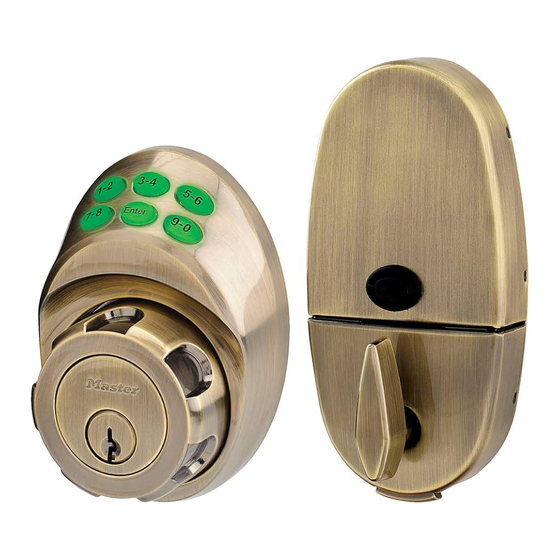 Master Lock NightWatch DEADBOLTS Guia Del Usuario