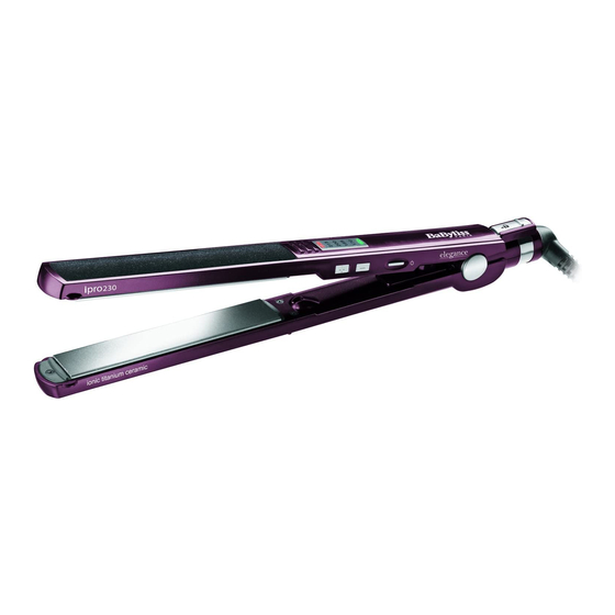 BaByliss PARIS pro 230 ionic titanium Manuales