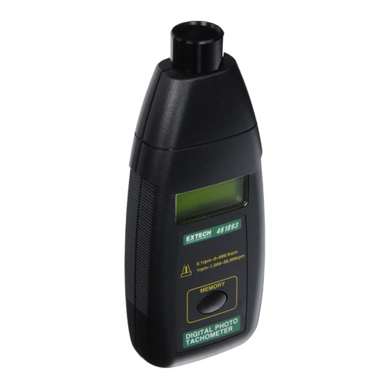 Extech Instruments 461893 Manual Del Usuario