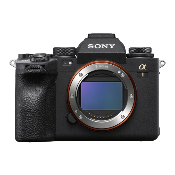 Sony ILCE-1 a1 Manuales