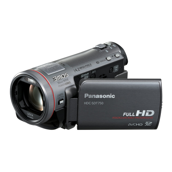 Panasonic HDC-SDT750 Instrucciones De Funcionamiento