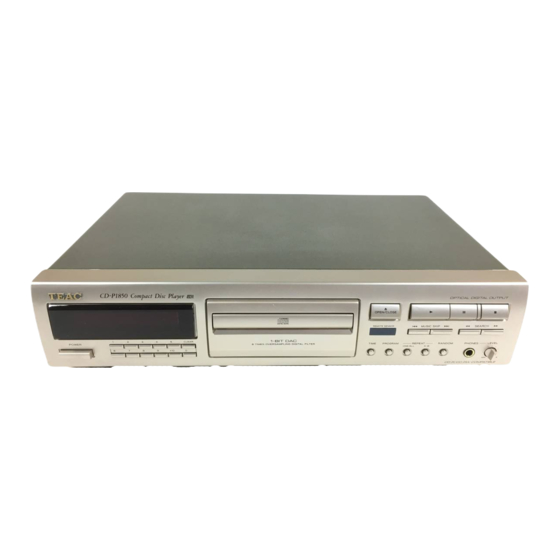 Teac CD-P1850 Manual Del Usuario