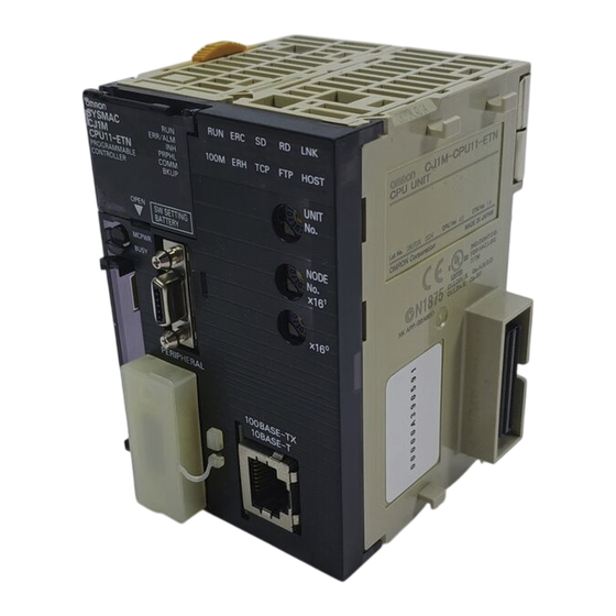 Omron CJ1M Serie Manual De Operación