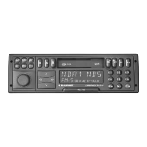 Blaupunkt Cambridge RCR 45 Instrucciones De Manejo