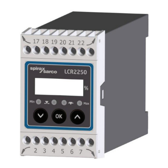 Spirax Sarco LCR2250 Instrucciones De Instalación Y Mantenimiento