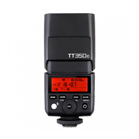 Godox Thinklite TT350C Manual De Instrucciones