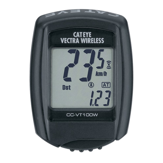 Cateye VECTRA WIRELESS Guia De Inicio Rapido