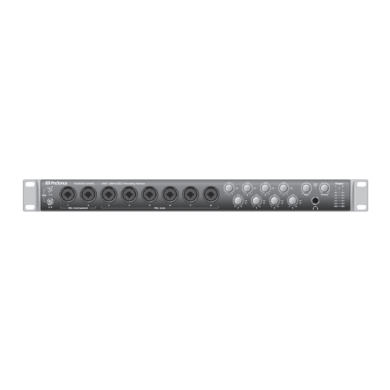 PRESONUS AudioBox 1818VSL Guia De Inicio Rapido