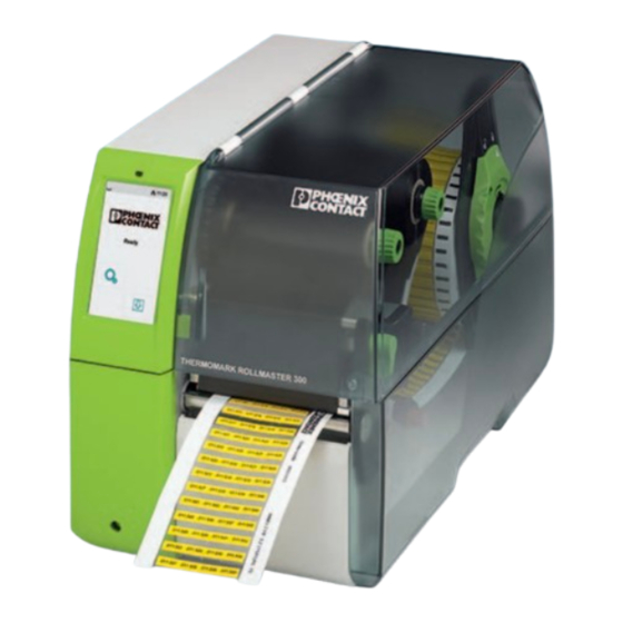 Phoenix Contact THERMOMARK ROLLMASTER Manual Del Usuario