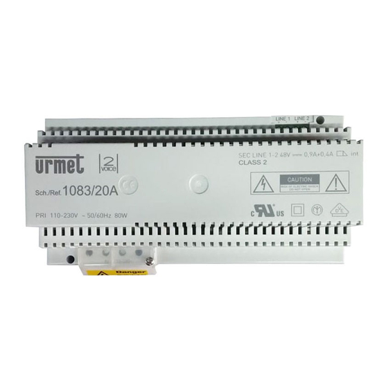 Urmet 2Voice 1083 Manual Del Sistema