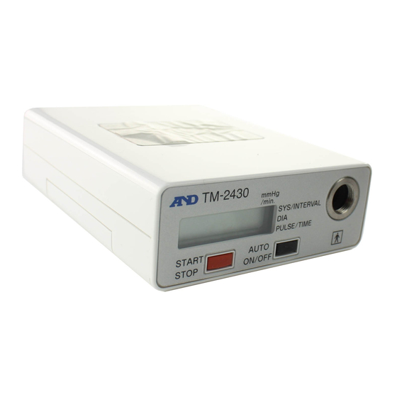 A&D TM-2430 Manual De Instrucciones