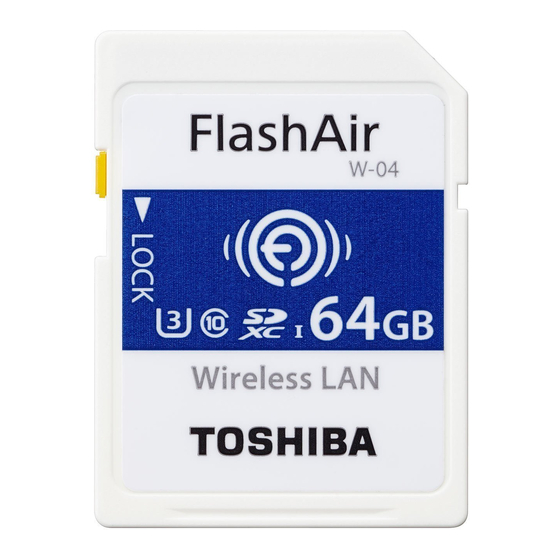 Toshiba FlashAir W-04 Manual De Instrucciones