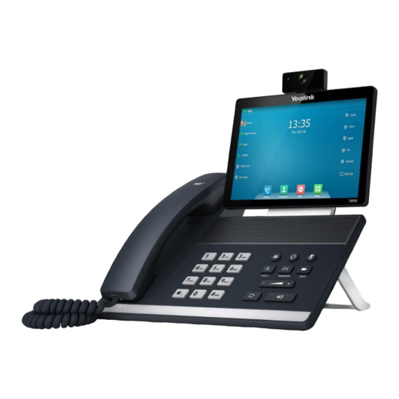 Yealink SIP VP-T49G Guia De Inicio Rapido