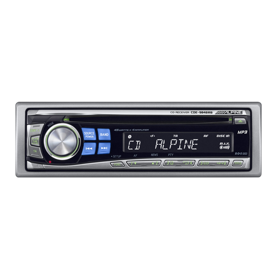 Alpine CDE-9848RB Manual De Operación