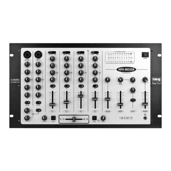 IMG STAGELINE MPX-802USB Manual De Instrucciones