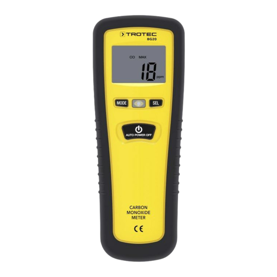 Trotec BG20 Manual De Instrucciones