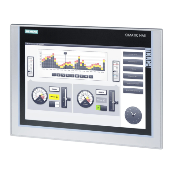 Siemens SIMATIC HMI TP1200 Comfort Manuales