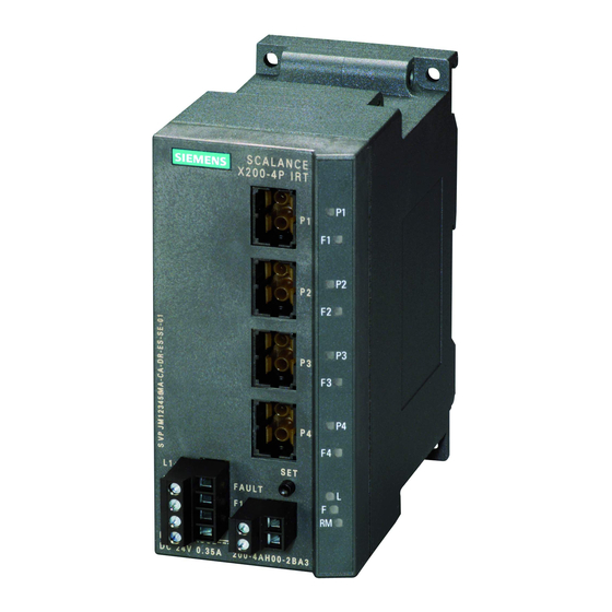 Siemens SCALANCE X-200 Manual De Configuración