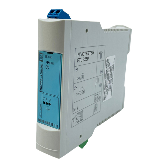 Endress+Hauser Nivotester FTL325P Manual De Instrucciones