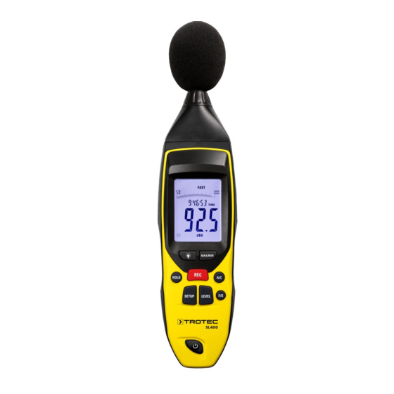 Trotec SL400 Manual De Instrucciones