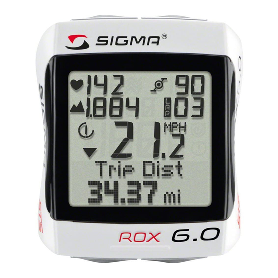 Sigma ROX 6.0 Manual Del Usuario