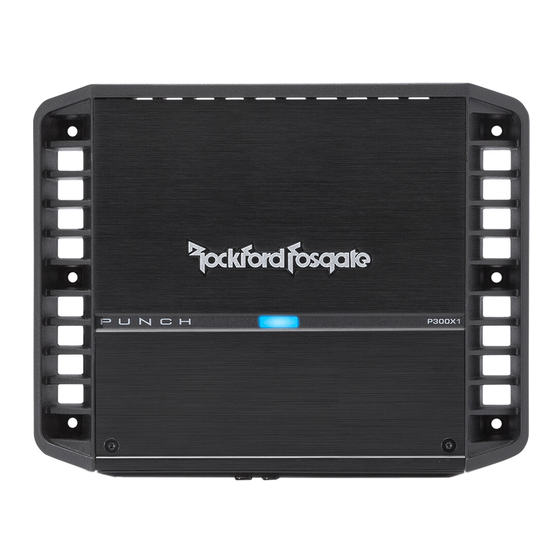 Rockford Fosgate Punch P300X1 Instalación Y Funcionamiento