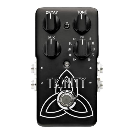 TC Electronic Trinity Reverb Manual Del Usuario