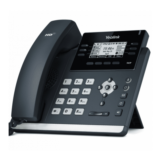 Yealink SIP-T41P Guia De Inicio Rapido