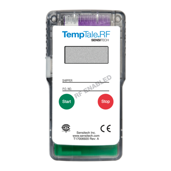 Sensitech TempTale RF Instrucciones De Uso