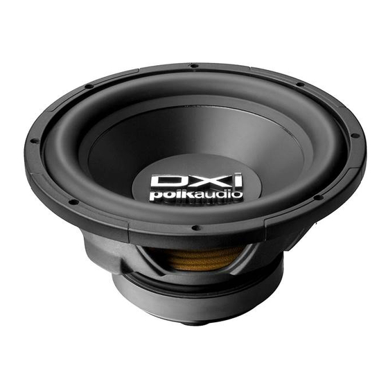 Polk Audio DXi104 SVC Manuales