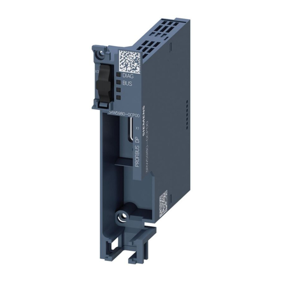 Siemens SIRIUS 3RW5 PROFIBUS Manual De Producto