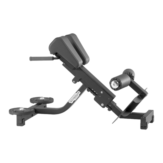 Technogym lower back bench Manual De Instrucciones