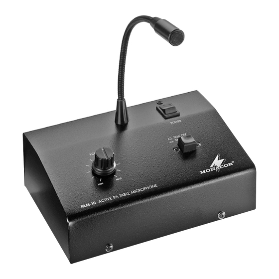 Monacor PAM-10 Manual De Instrucciones