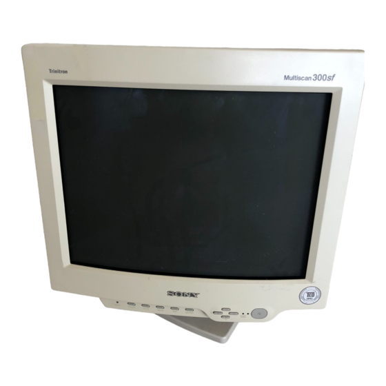 Sony Trinitron CPD-300SFT5 Manuales