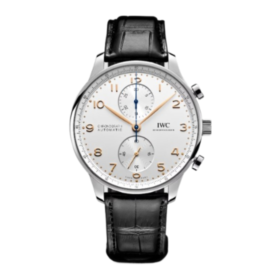 IWC Schaffhausen PORTUGIESER CHRONOGRAPH Instrucciones De Manejo