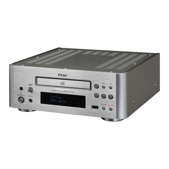 Teac CD-H750 Manual Del Usuario