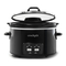 Crock-Pot CPSCVO45HL-BP - Olla de cocción lenta manual de 4.5 cuartos de galón con tapa abatible Lift & Serve