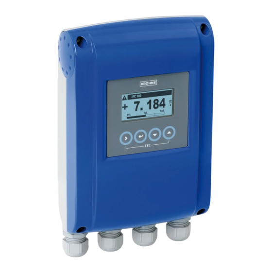 KROHNE IFC 100 Manual