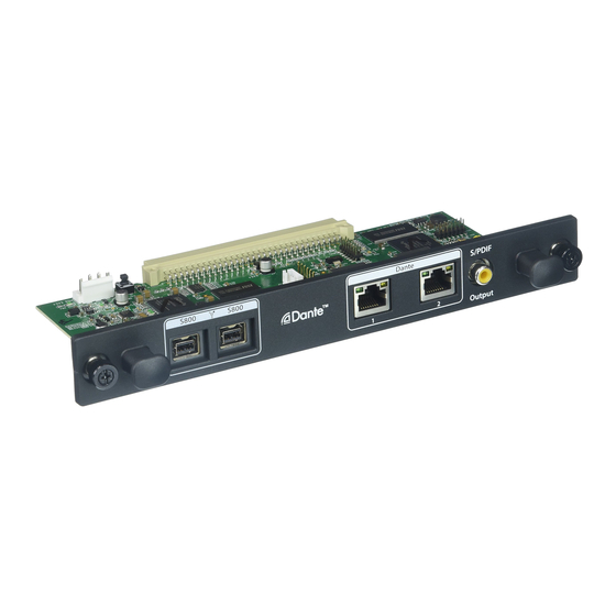 PRESONUS SL-Dante-MIX Guía De Instalación Y Conexiones