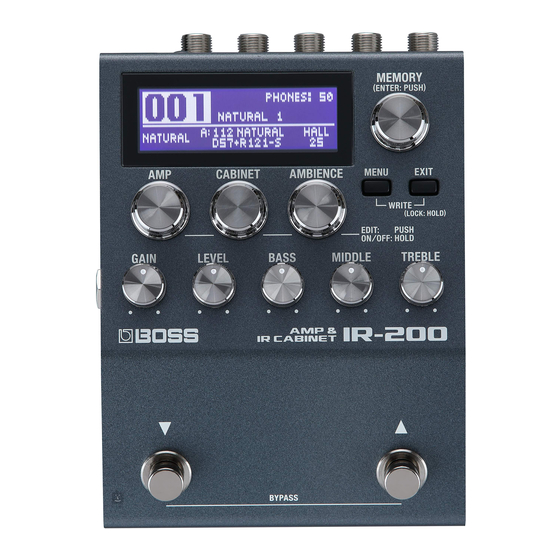 Boss IR-200 Manual Del Usuario