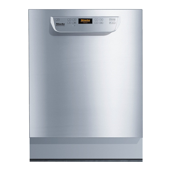 Miele professional PG 8057 TD Instrucciones De Manejo