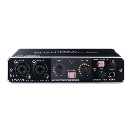 Roland QUAD-CAPTURE Manual De Instrucciones