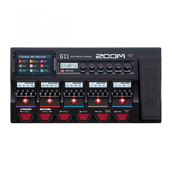 Zoom G11 Manual De Instrucciones