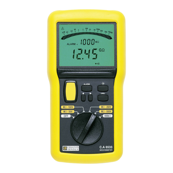 Chauvin Arnoux C.A 6531 Manual De Instrucciones