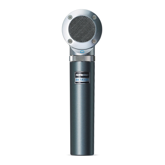 Shure BETA 181 Manuales