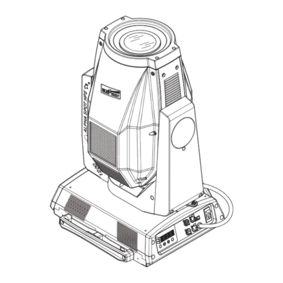 Clay Paky ALPHA SPOT HPE 1200 Manual De Instrucciones